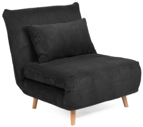 Pohovka SOLACE rozkladacia, menšestrová čierna 871622