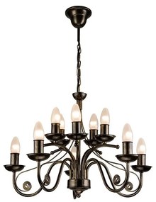 Luster na reťazi DONATO 10xE14/40W/230V