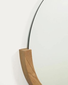 Nástenné zrkadlo s dreveným rámom 96x55 cm Rokia – Kave Home