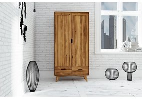 Šatníková skriňa z dubového dreva 90x180 cm Greg - The Beds