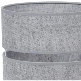 Závesné svietidlo Len, 1x šedé textilné tienidlo, (fi 20 cm), w