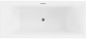 Mexen Lita, voľne stojaca vaňa 170 x 75 cm, biela, grafitový prepad, 52121707500-66