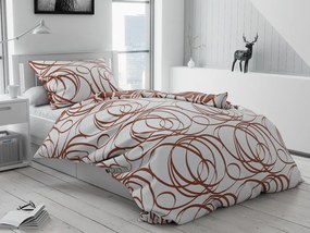 Bavlnené obliečky Aromis hnedé hotelové vrecko Rozmer obliečky: 70 x 90 cm | 140 x 200 cm
