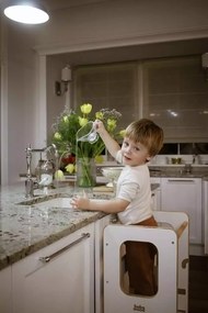 Učiaca veža Montessori pre deti biela