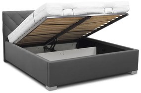 Čalúnená posteľ s elektrickým otváraním úložného priestoru DENIS 180 Farba: eko čierná