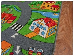 Detský koberec ROAD farebný