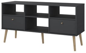 Antracitový TV stolík 117x61 cm Bodo – Tvilum