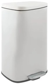 Spirella Spirella pedálový odpadkový kôš akira matná biela oceľ soft-close 30 l 10.21567