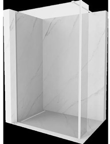 Mexen Kioto sprchová stena Walk-in 125 x 40 cm, transparentná, biela - 800-125-212-20-00-040