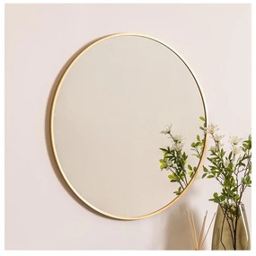 Atmosphera - Nástenné zrkadlo ALICE pr. 70 cm zlatá