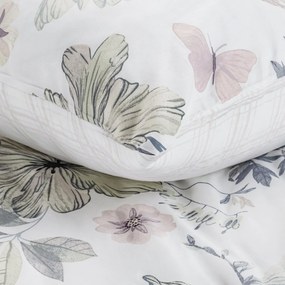 SATÉNOVÉ OBLIEČKY SPRING37 160X200 CM, 2 KS 70X80 CM KVETY