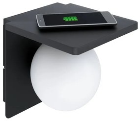 Eglo 98265 - Nástenné svietidlo CIGLIE s bezdrôtovým nabíjaním 1xE14/40W/230V