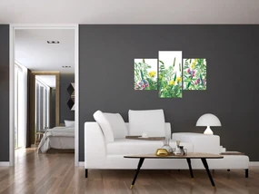 Obraz - Maľované lúčne kvety (90x60 cm)