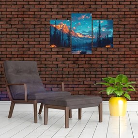 Obraz - Kempovanie v horách (90x60 cm)