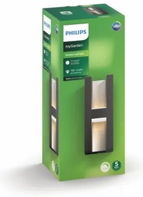 Philips 17351/93/P0 - LED Vonkajšie nástenné svietidlo SHADOW 2xLED/4,5W IP44
