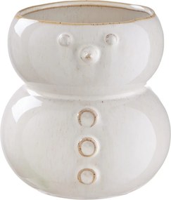 SNOWMAN Váza 16 cm - biela