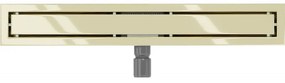 Mexen Flat nerezový sprchový žľab 60 cm (2v1) - vzor M13 , zlatá, 1510060-15