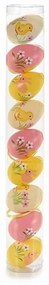 Set maľovaných vajíčok Ružovkastá záhradka 9 ks