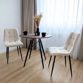 Jedálenská stolička DENVER boucle, čierna / béžová