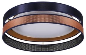 Duolla-LED Stropné svietidlo ROLLER DUO SHINY LED/24W/230V pr. 45 cm modrá/medená