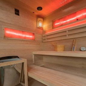 BPS-koupelny Fínska sauna Relax HYD-4785 180x160, 4-5 osôb