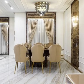 Stropné svietidlo LUXURIA 9xE14/40W/230V pr. 48 cm zlatá