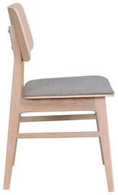 Svetlohnedá jedálenská stolička so svetlosivým sedákom Rowico Nagano