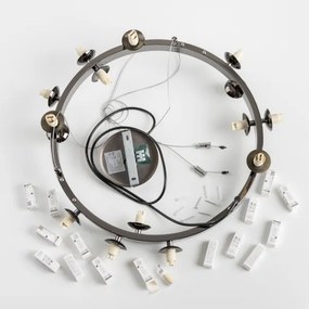 Brilagi - LED Luster na lanku MILLA 15xG9/3W/230V lesklý chróm/biela