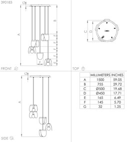 Eglo 390183 - Luster na lanku SERENARA 5xE27/40W/230V čierna/zlatá