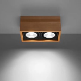 Sollux SL.0916 - Stropné svietidlo QUATRO 2xGU10/40W/230V buk