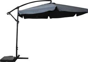 TRENDIE Záhradný slnečník Summer -  tmavo sivý 300 cm