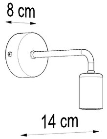 Nástenné svietidlo Duomo, čierne telo svietidla