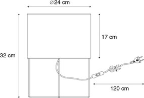Moderná stolná lampa žltá so zlatom - Rosalina
