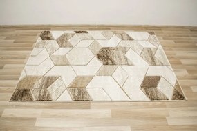 Koberec Amelia B101B geometrický, béžový / hnedý