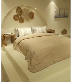 Béžovo-krémovobiela prikrývka na dvojlôžko 200x220 cm Twin - Oyo Concept
