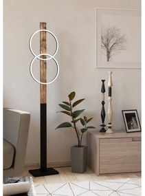 Eglo 900892 - LED Stojacia lampa BOYAL 2xLED/12W/230V 3000K hnedá/čierna