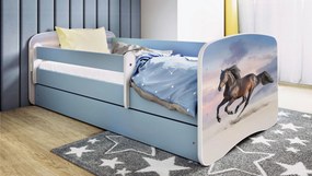 XXXLutz POSTEĽ PRE DETI A MLÁDEŽ 80/160 cm, modrá, biela MID.YOU - Detské izby - 00214200022P