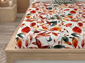 Napínacia obliečka z mikrovlákna AUTUMN LEAVES farebné 90x200 cm