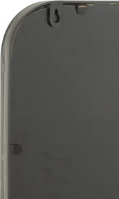 Čierne antik nástenné zrkadlo v kovovom ráme Matt Black - 120*3*40 cm