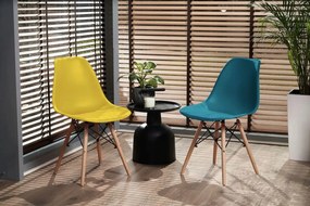 Dekorstudio Dizajnová jedálenská stolička v škandinávskom štýle - žltá