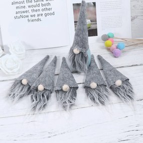 Sada 42 ks vánočních dekorací Frost šedá