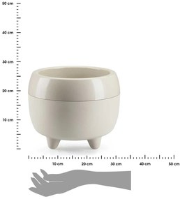PLASTOVÝ KVETINÁČ BOTANICA 30X24 CM BÉŽOVÁ