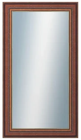 DANTIK - Zrkadlo v rámu, rozmer s rámom 50x90 cm z lišty ANGLIE hnedá Au Linka (612)