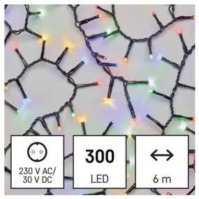 LED vánoční řetěz Hedge s časovačem 6 m barevný