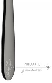 Latte lyžička so srdiečkom PVD sivá - Love Cutlery - 116624