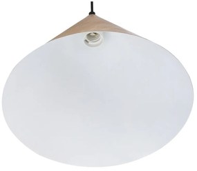 Hnedé závesné svietidlo s kovovým tienidlom ø 32 cm Dunca – Candellux Lighting