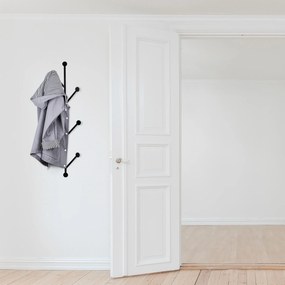 Nástěnný kovový věšák Rod 94 cm černý