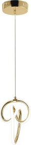Toolight Toolight, LED závesné svietidlo, 11W, 3000K, LHJ092-1CP, zlatá lesklá, OSW-60041