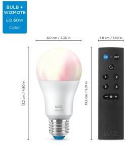SADA 2x LED RGBW Stmievateľná žiarovka A60 E27/8,5W/230V 2200-6500K Wi-Fi+DO - WiZ