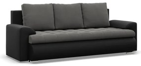 Trojmiestna rozkladacia sedačka FORESTA tmavosivá / čierna